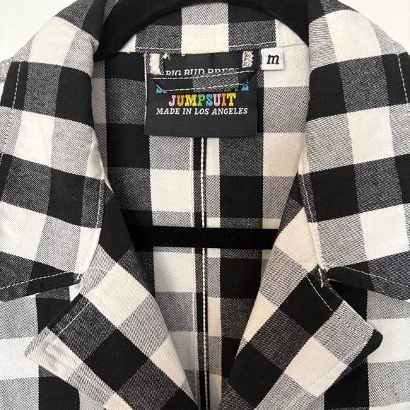 Big Bud Press Romper Jumpsuit - Black Gingham - Picture 2 of 4